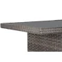 Garden sofa DKD Home Decor Crystal Grey Polyester synthetic rattan Steel Dark brown (175 x 73 x 81 cm) by DKD Home Decor, Arm...