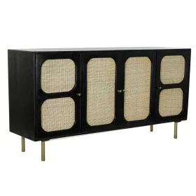 Sideboard DKD Home Decor Black Natural Rattan Mango wood (150 x 40 x 78 cm) by DKD Home Decor, Sideboards - Ref: S3033176, Pr...