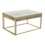 Conjunto de 2 mesas DKD Home Decor Dourado Natural Madeira Metal Cristal 90 x 60 x 45 cm de DKD Home Decor, Mesas de café - R...