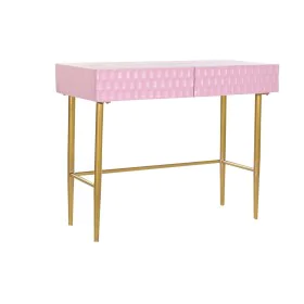 Ingresso DKD Home Decor Rosa Dorato Metallo Legno di mango Moderno (90 x 45 x 74 cm) di DKD Home Decor, Tavoli - Rif: S303333...