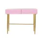 Consola DKD Home Decor Cor de Rosa Dourado Metal Madeira de mangueira Moderno (90 x 45 x 74 cm) de DKD Home Decor, Jogos de m...