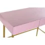 Consola DKD Home Decor Cor de Rosa Dourado Metal Madeira de mangueira Moderno (90 x 45 x 74 cm) de DKD Home Decor, Jogos de m...