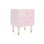 Mesita de Noche DKD Home Decor 52 x 42 x 65 cm Metal Rosa claro Madera de mango de DKD Home Decor, Mesillas de noche - Ref: S...