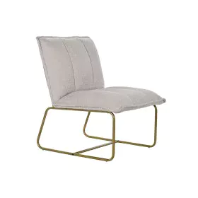 Armchair DKD Home Decor Beige Golden Metal Polyester (66 x 71 x 77 cm) by DKD Home Decor, Chairs - Ref: S3033344, Price: 154,...