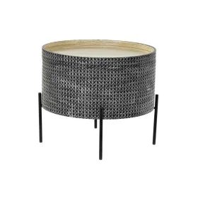 Mesa de apoio DKD Home Decor Prateado Preto Metal MDF (45 x 45 x 39 cm) de DKD Home Decor, Jogos de móveis - Ref: S3033352, P...