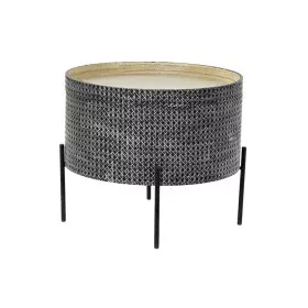 Mesa auxiliar DKD Home Decor Plateado Negro Metal MDF (45 x 45 x 39 cm) de DKD Home Decor, Mesas - Ref: S3033352, Precio: 54,...