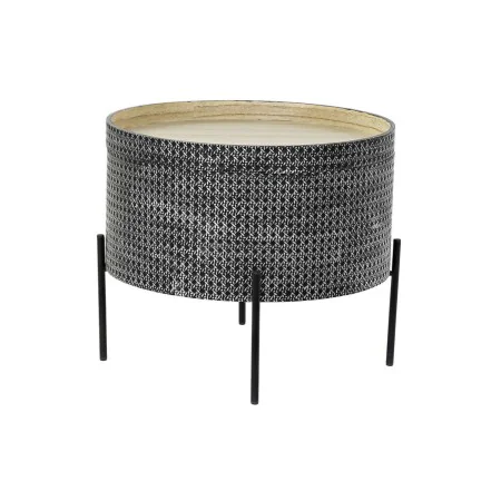 Mesa auxiliar DKD Home Decor Plateado Negro Metal MDF (45 x 45 x 39 cm) de DKD Home Decor, Mesas - Ref: S3033352, Precio: 61,...