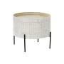 Mesa auxiliar DKD Home Decor Blanco Marrón Dorado Metal Madera MDF 45 x 45 x 39 cm de DKD Home Decor, Mesas - Ref: S3033353, ...