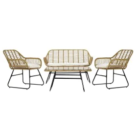 Gartenbank DKD Home Decor Braun Metall Polyester Synthetischer Rattan (124 x 74 x 84 cm) von DKD Home Decor, Sofas - Ref: S30...