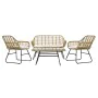 Divano da Giardino DKD Home Decor Marrone Metallo Poliestere rattan sintetico (124 x 74 x 84 cm) di DKD Home Decor, Divani - ...