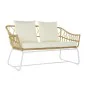 Divano da Giardino DKD Home Decor Bianco Metallo rattan sintetico (132 x 58 x 80 cm) di DKD Home Decor, Divani - Rif: S303338...