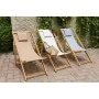 Sun-lounger DKD Home Decor Brown Natural Polyester MDF (57,5 x 113 x 77 cm) by DKD Home Decor, Sunloungers - Ref: S3033411, P...