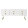 Meubles de télévision DKD Home Decor Blanc Doré Sapin Bois MDF 120 x 42 x 54 cm de DKD Home Decor, Tables et supports de télé...