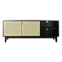 Mueble de TV DKD Home Decor Negro Abeto Ratán (160 x 65 x 38 cm) de DKD Home Decor, Mesas y soportes para TV - Ref: S3033516,...