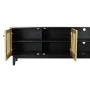 Mueble de TV DKD Home Decor Negro Abeto Ratán (160 x 65 x 38 cm) de DKD Home Decor, Mesas y soportes para TV - Ref: S3033516,...