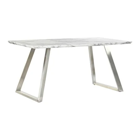 Table de Salle à Manger DKD Home Decor Acier Blanc 160 x 90 x 76 cm Bois MDF de DKD Home Decor, Tables - Réf : S3033541, Prix...