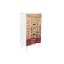 Cassettiera DKD Home Decor Scandi Naturale Legno d'albero della gomma Bianco Rosso Granato Legno MDF 60 x 30 x 108 cm di DKD ...