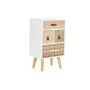 Comodino DKD Home Decor Naturale Bianco Caucciù Rosso Granato Legno di paulownia 40 x 30 x 48 cm di DKD Home Decor, Comodini ...