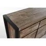 Aparador DKD Home Decor Natural Preto Metal Acácia (140 x 40 x 85 cm) de DKD Home Decor, Armários e aparadores - Ref: S303363...