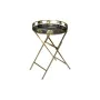 Mesa auxiliar DKD Home Decor 49 x 49 x 72 cm Cristal Negro Dorado Metal de DKD Home Decor, Mesas - Ref: S3033665, Precio: 76,...