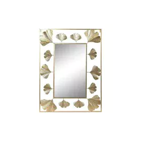 Wall mirror DKD Home Decor Mirror Golden Metal Aluminium Leaf of a plant (71 x 1 x 97 cm) by DKD Home Decor, Wall-Mounted Mir...