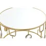 Set of 2 small tables DKD Home Decor Mirror Golden Metal (80 x 80 x 45 cm) (2 pcs) by DKD Home Decor, Tables - Ref: S3033678,...