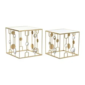 Set de 2 Tables Gigognes DKD Home Decor Doré 50 x 50 x 50 cm de DKD Home Decor, Tables - Réf : S3033679, Prix : 155,29 €, Rem...