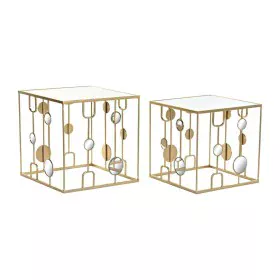 Conjunto de 2 mesas pequenas DKD Home Decor Dourado 50 x 50 x 50 cm de DKD Home Decor, Jogos de móveis - Ref: S3033679, Preço...