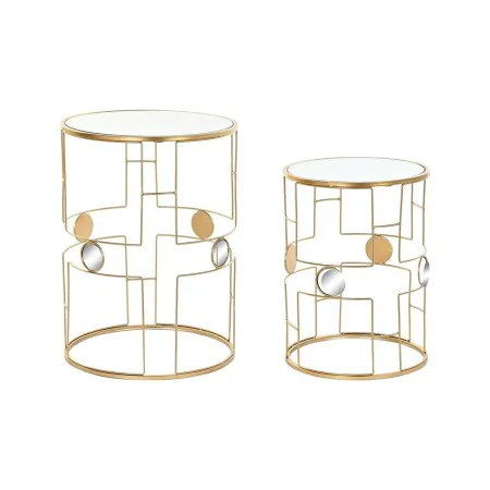 Set de 2 Tables Gigognes DKD Home Decor Doré 40 x 40 x 54,5 cm de DKD Home Decor, Tables - Réf : S3033680, Prix : 102,25 €, R...