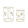 Conjunto de 2 mesas pequenas DKD Home Decor Dourado 40 x 40 x 54,5 cm de DKD Home Decor, Jogos de móveis - Ref: S3033680, Pre...