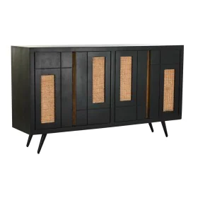 Sideboard DKD Home Decor Black Rattan Mango wood (160 x 40 x 90 cm) by DKD Home Decor, Sideboards - Ref: S3033701, Price: 1,0...