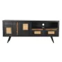 Mueble de TV DKD Home Decor Negro Ratán Madera de mango (145,5 x 40,5 x 60 cm) de DKD Home Decor, Mesas y soportes para TV - ...