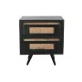 Mesita de Noche DKD Home Decor Madera de mango Negro Natural 50 x 40 x 55 cm de DKD Home Decor, Mesillas de noche - Ref: S303...