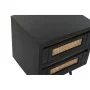 Nightstand DKD Home Decor Mango wood Black Natural 50 x 40 x 55 cm by DKD Home Decor, Bedside Tables - Ref: S3033704, Price: ...