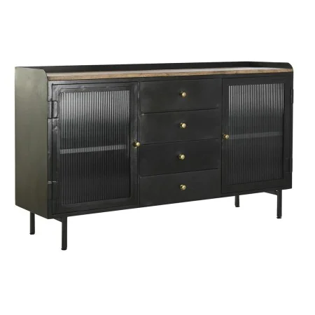 Sideboard DKD Home Decor Natural Black Golden Metal Mango wood (145 x 40 x 85 cm) by DKD Home Decor, Sideboards - Ref: S30337...