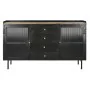 Aparador DKD Home Decor Natural Negro Dorado Metal Madera de mango (145 x 40 x 85 cm) de DKD Home Decor, Armarios y aparadore...