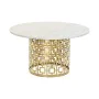 Tischdekoration DKD Home Decor Weiß Gold Metall Marmor 76 x 76 x 43 cm von DKD Home Decor, Kaffeetische - Ref: S3033730, Prei...