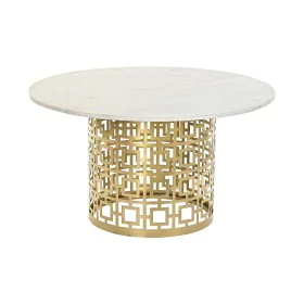 Mesa de Centro DKD Home Decor Branco Dourado Metal Mármore 76 x 76 x 43 cm de DKD Home Decor, Mesas de café - Ref: S3033730, ...