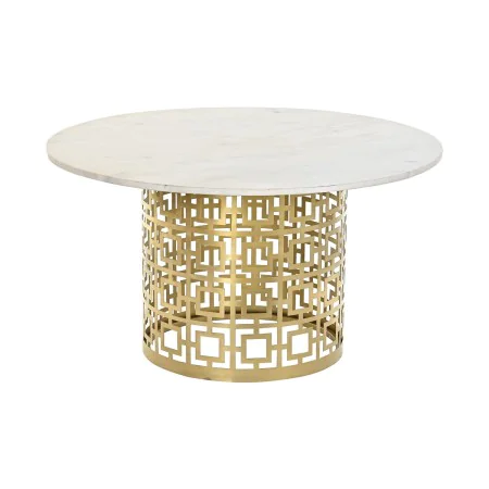 Centre Table DKD Home Decor White Golden Metal Marble 76 x 76 x 43 cm by DKD Home Decor, Coffee Tables - Ref: S3033730, Price...