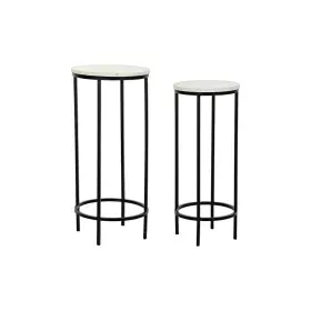 Set di 2 Tavolini DKD Home Decor Bianco Nero 30,5 x 30,5 x 69 cm di DKD Home Decor, Tavoli - Rif: S3033734, Prezzo: 99,76 €, ...