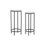 Set de 2 Tables Gigognes DKD Home Decor Blanc Noir 30,5 x 30,5 x 69 cm de DKD Home Decor, Tables - Réf : S3033734, Prix : 99,...