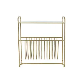 Porta-revistas DKD Home Decor Espelho Dourado Metal (76 x 35 x 83 cm) de DKD Home Decor, Suportes para revistas - Ref: S30337...