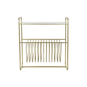 Zeitschriftenkorb DKD Home Decor Spiegel Gold Metall (76 x 35 x 83 cm) von DKD Home Decor, Zeitschriften-Sammler - Ref: S3033...