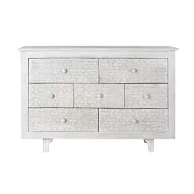 Chest of drawers DKD Home Decor White Multicolour Metal Mango wood Indian Man 30 x 40 cm 112 x 35 x 75 cm by DKD Home Decor, ...