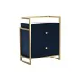 Table de Nuit DKD Home Decor 60 x 35 x 74 cm Verre Bleu Doré de DKD Home Decor, Tables de chevet - Réf : S3033853, Prix : 225...