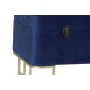 Banquette DKD Home Decor Bleu Doré Métal Velours (90 x 40 x 47 cm) de DKD Home Decor, Chaises - Réf : S3033856, Prix : 217,30...