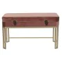 Bench DKD Home Decor Pink Golden Metal Velvet (80 x 40 x 47 cm) by DKD Home Decor, Chairs - Ref: S3033858, Price: 202,76 €, D...