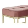 Bench DKD Home Decor Pink Metal Velvet (120 x 40 x 46 cm) by DKD Home Decor, Chairs - Ref: S3033860, Price: 280,91 €, Discoun...