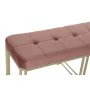 Bench DKD Home Decor Pink Metal Velvet (120 x 40 x 46 cm) by DKD Home Decor, Chairs - Ref: S3033860, Price: 280,91 €, Discoun...