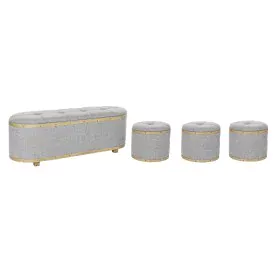 Banqueta DKD Home Decor Gris Madera Poliéster (120 x 45 x 43 cm) de DKD Home Decor, Sillas - Ref: S3033868, Precio: 279,52 €,...